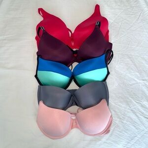 Victoria’s Secret 32D Bra Bundle 5pc +34C Strapless Push Up